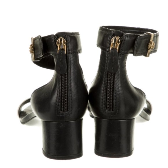 Tory Burch Leather Tana Maison Block Heel Sandals - Picture 3 of 4